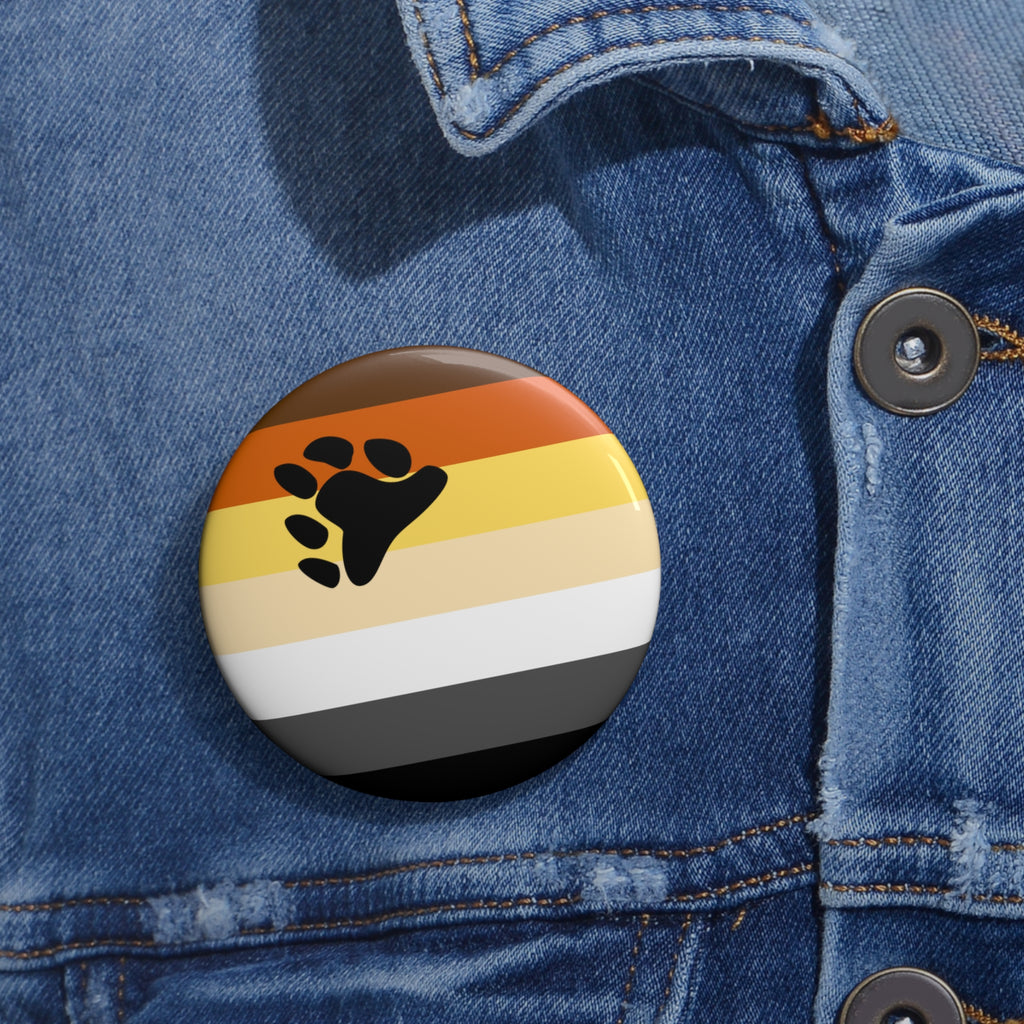 Bear Pride Flag Custom Pin Buttons Printify