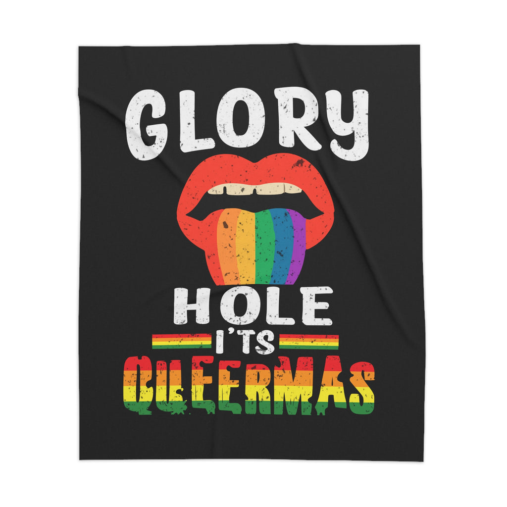 Christmas Lgbtq  Sherpa Blanket, Glory Queermes Printify