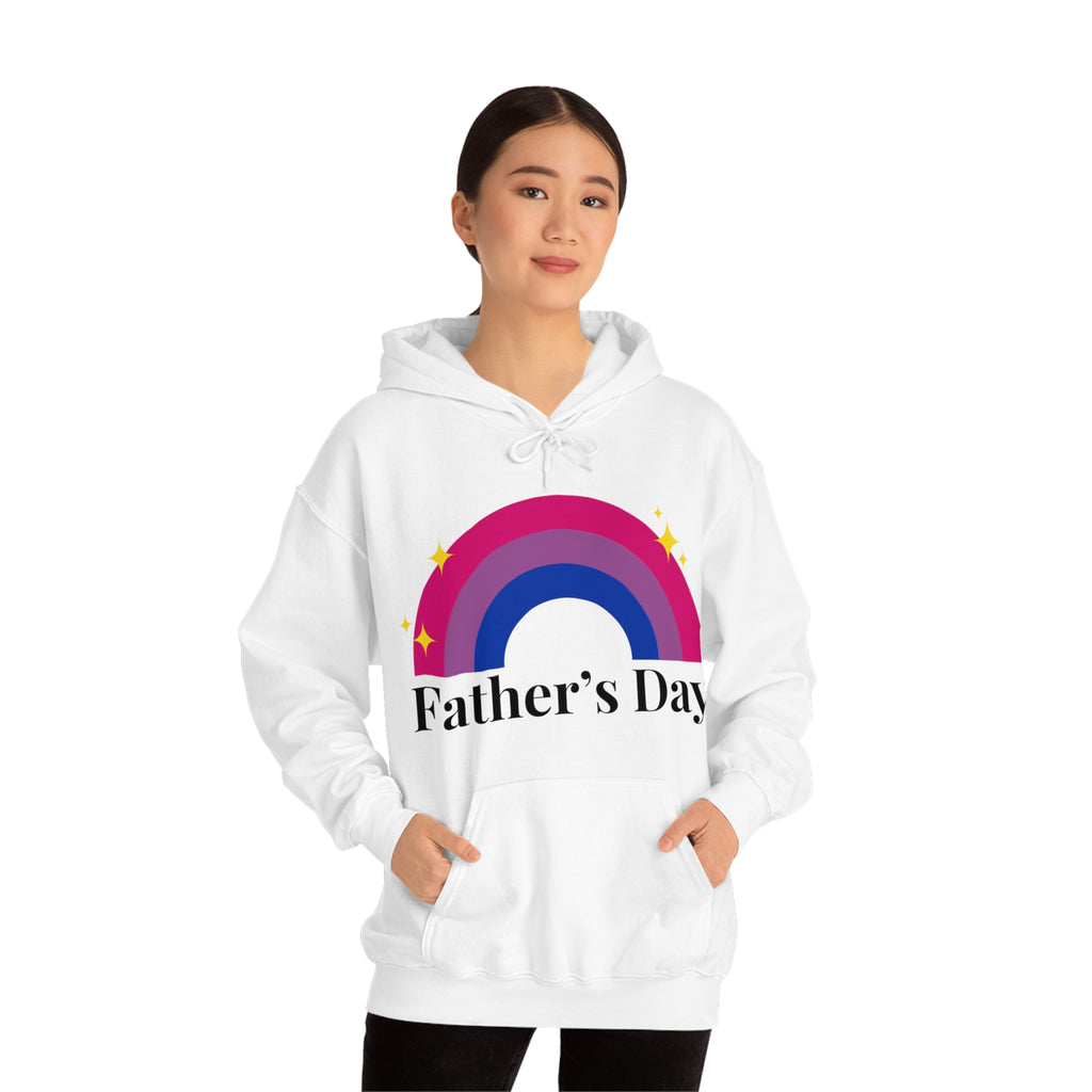 SHAVA CO Bisexual Flag, Unisex Heavy Blend™ Hooded Sweatshirt - Father's Day Printify