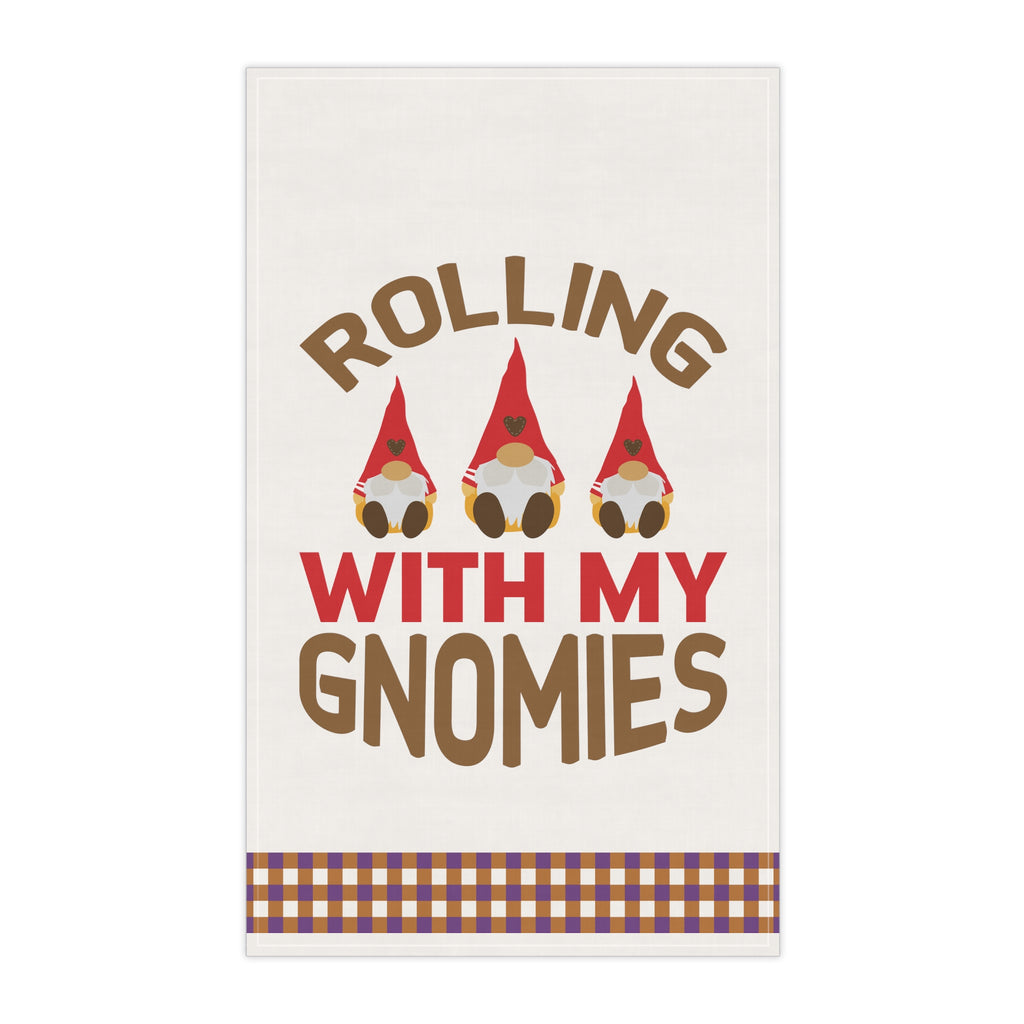 Christmas Kitchen Towel - Rolling with my gnomies Printify