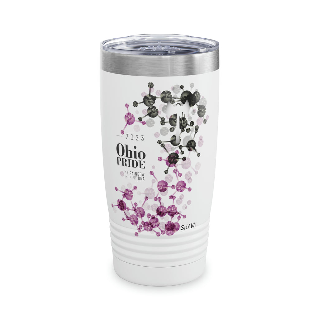 SHAVA CO Labrys Lesbian Flag 2023 Pride, Ohio Ringneck Tumbler 20oz - My Rainbow Is In My DNA Printify