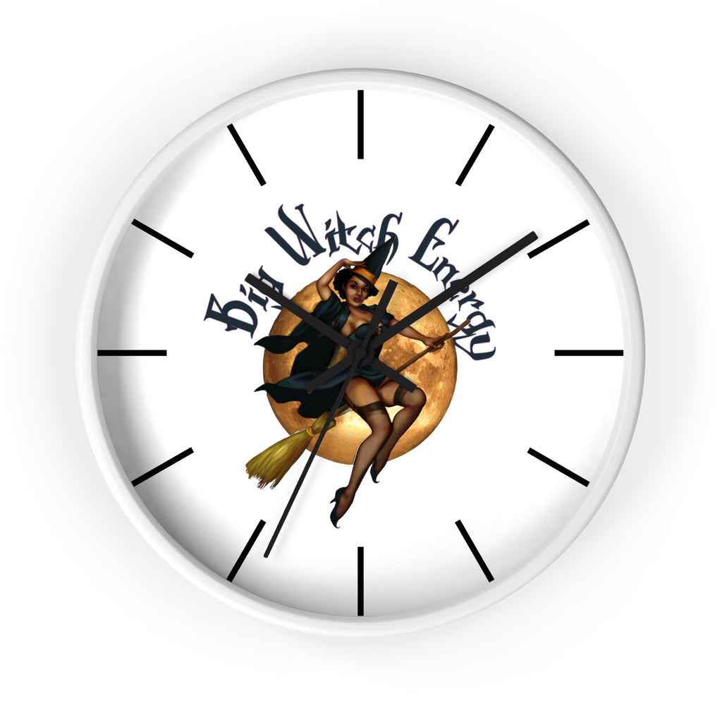 Halloween Wall Clock - Big Witch Energy Printify