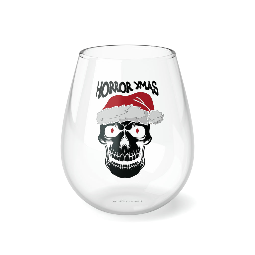 Christmas Stemless Wine Glass, Horror Xmas Printify