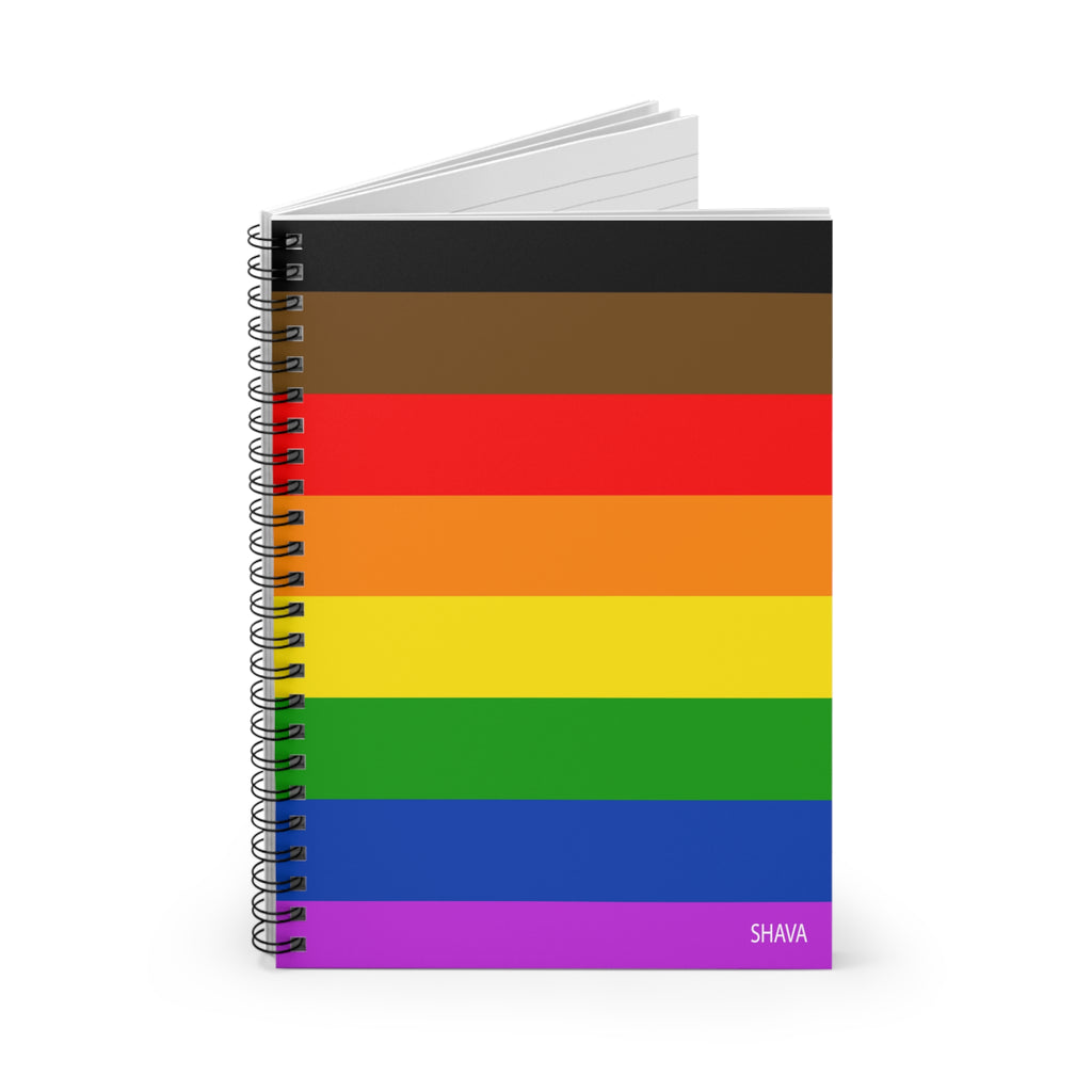 LGBTQ Spiral Notebook - Ruled Line - Philadelphia Flag Printify