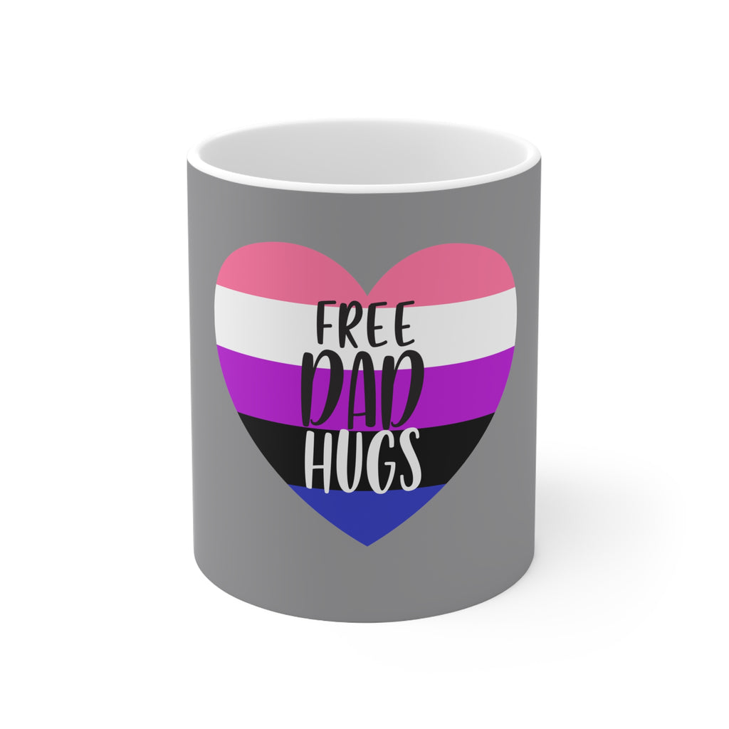 Genderfluid Pride Flag Ceramic Mug - Free Dad Hugs Printify