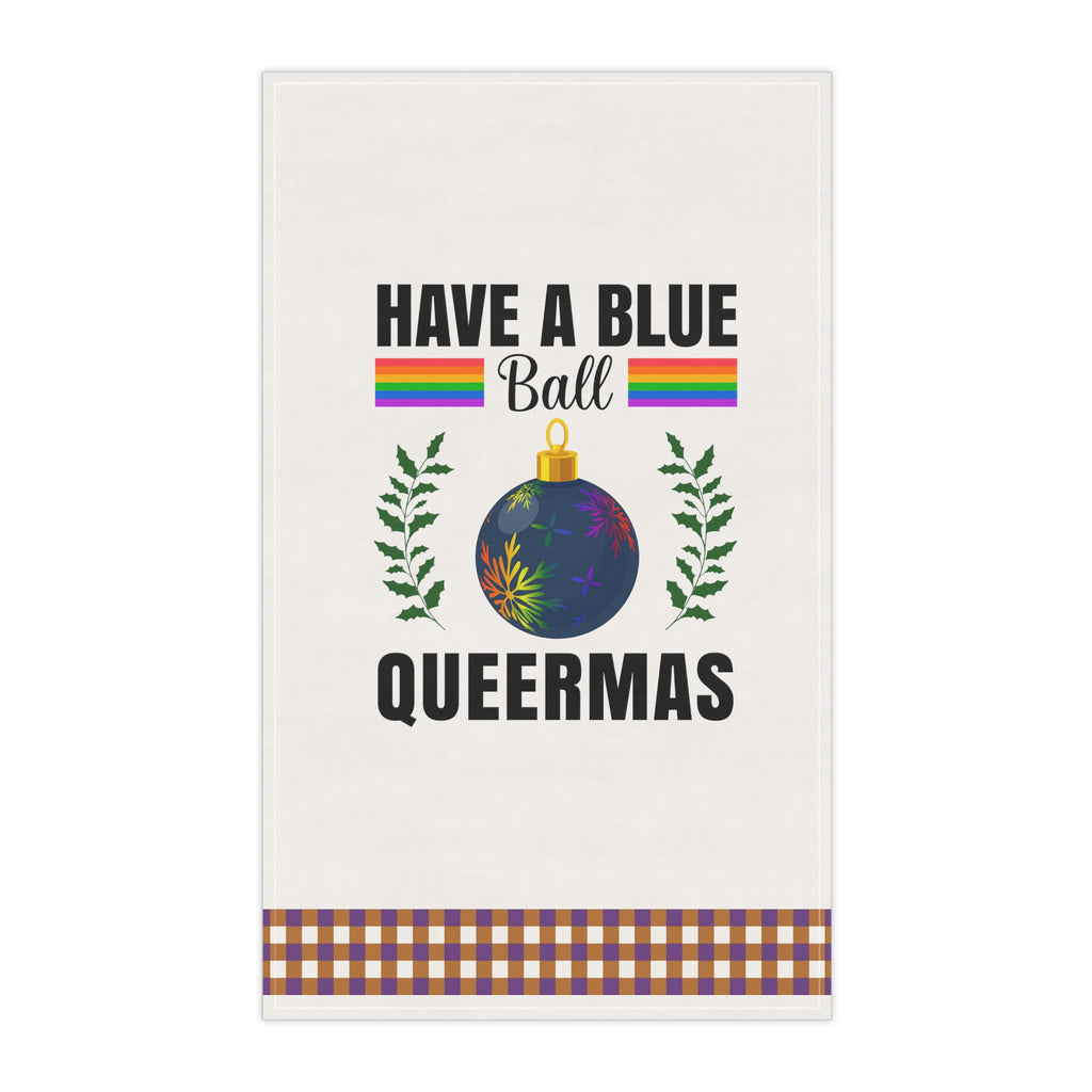 Christmas LGBTQ  Kitchen Towel -Our First Queermas Printify