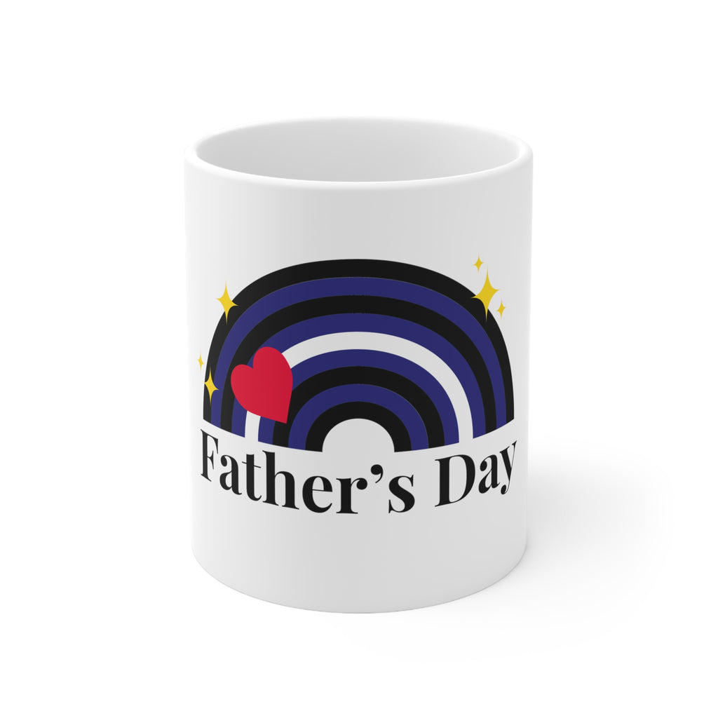 Leather Pride Flag Ceramic Mug - Father's Day Printify