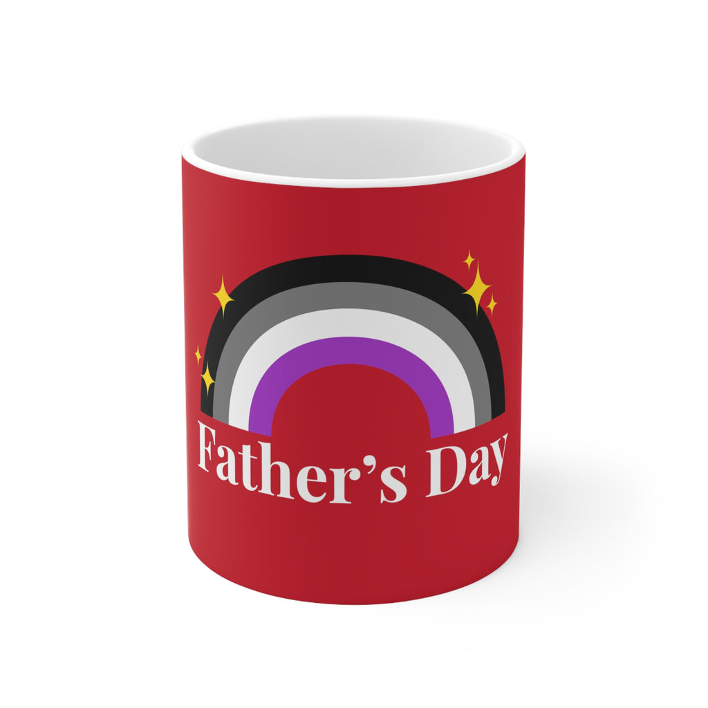 Asexual Pride Flag Ceramic Mug - Father's Day Printify