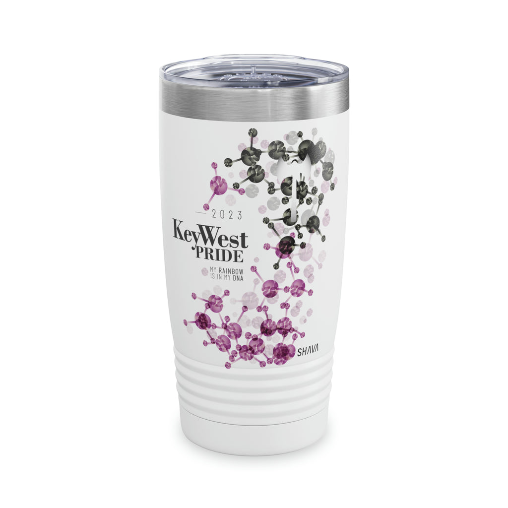 SHAVA CO Labrys Lesbian Flag 2023 Pride, Key West Ringneck Tumbler 20oz - My Rainbow Is In My DNA Printify