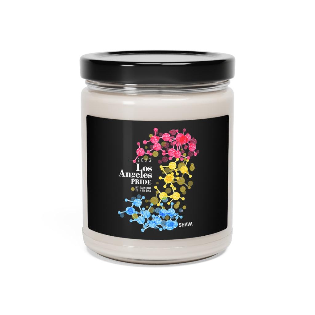 SHAVA CO Pansexual Flag 2023 Pride, Los Angeles Scented Soy Candle, 9oz Printify