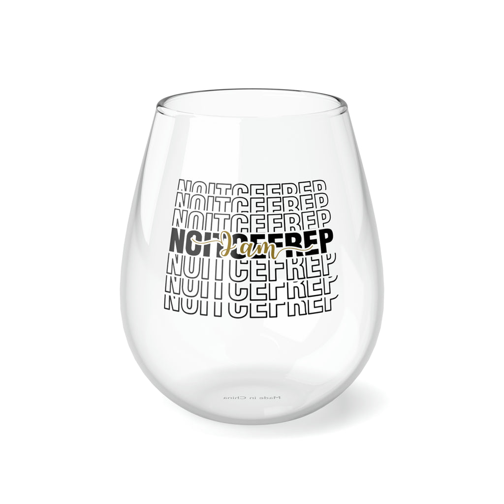 Christmas Stemless Wine Glass, I Know I am Noticifer Printify