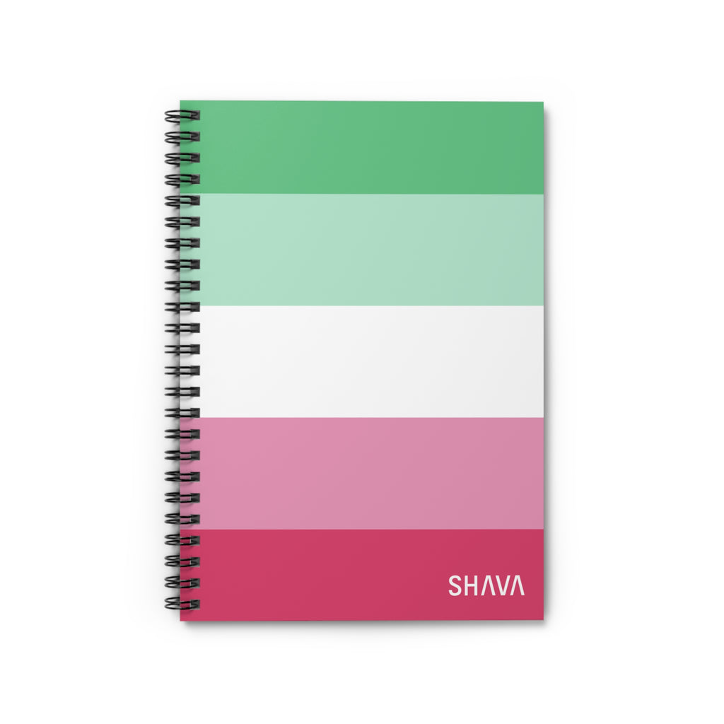 LGBTQ Spiral Notebook - Ruled Line - Abrosexual Flag Printify