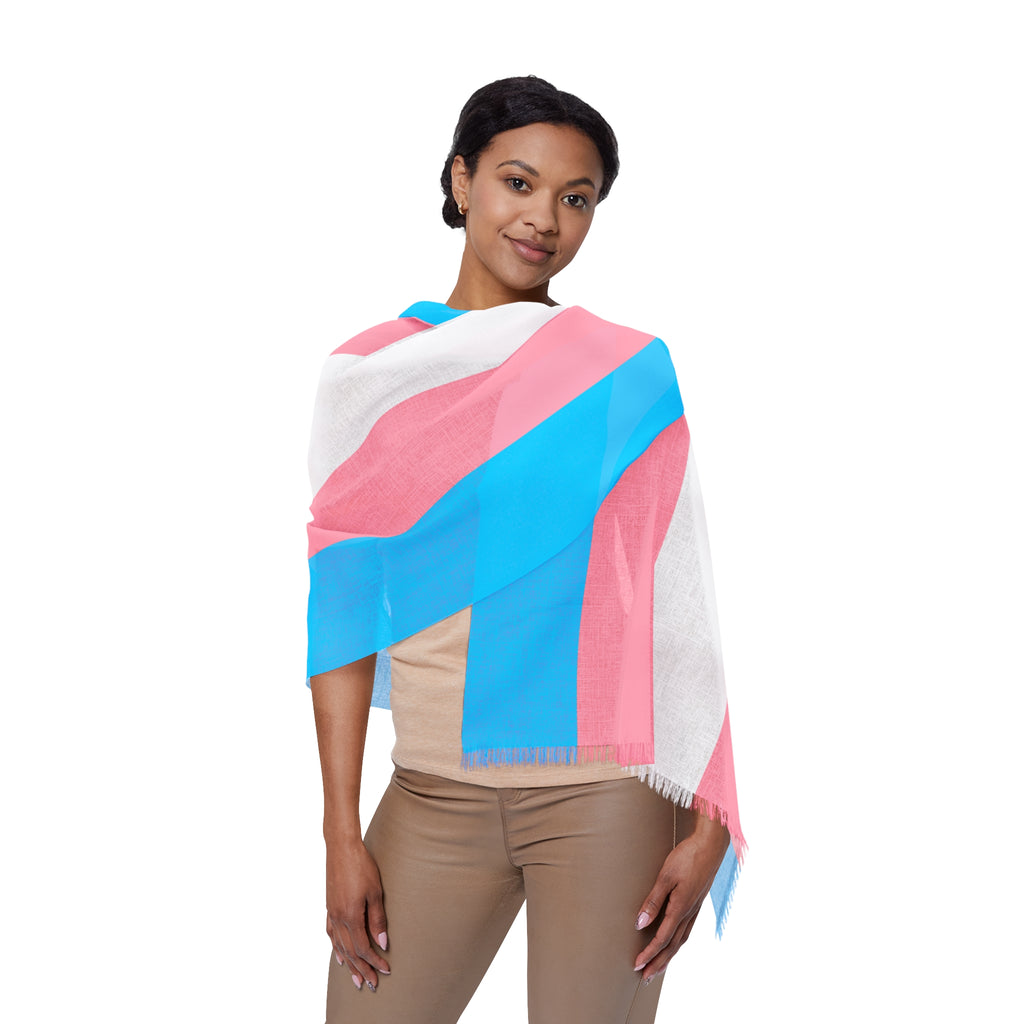 SHAVA CO Transgender Flag Light Scarf Printify