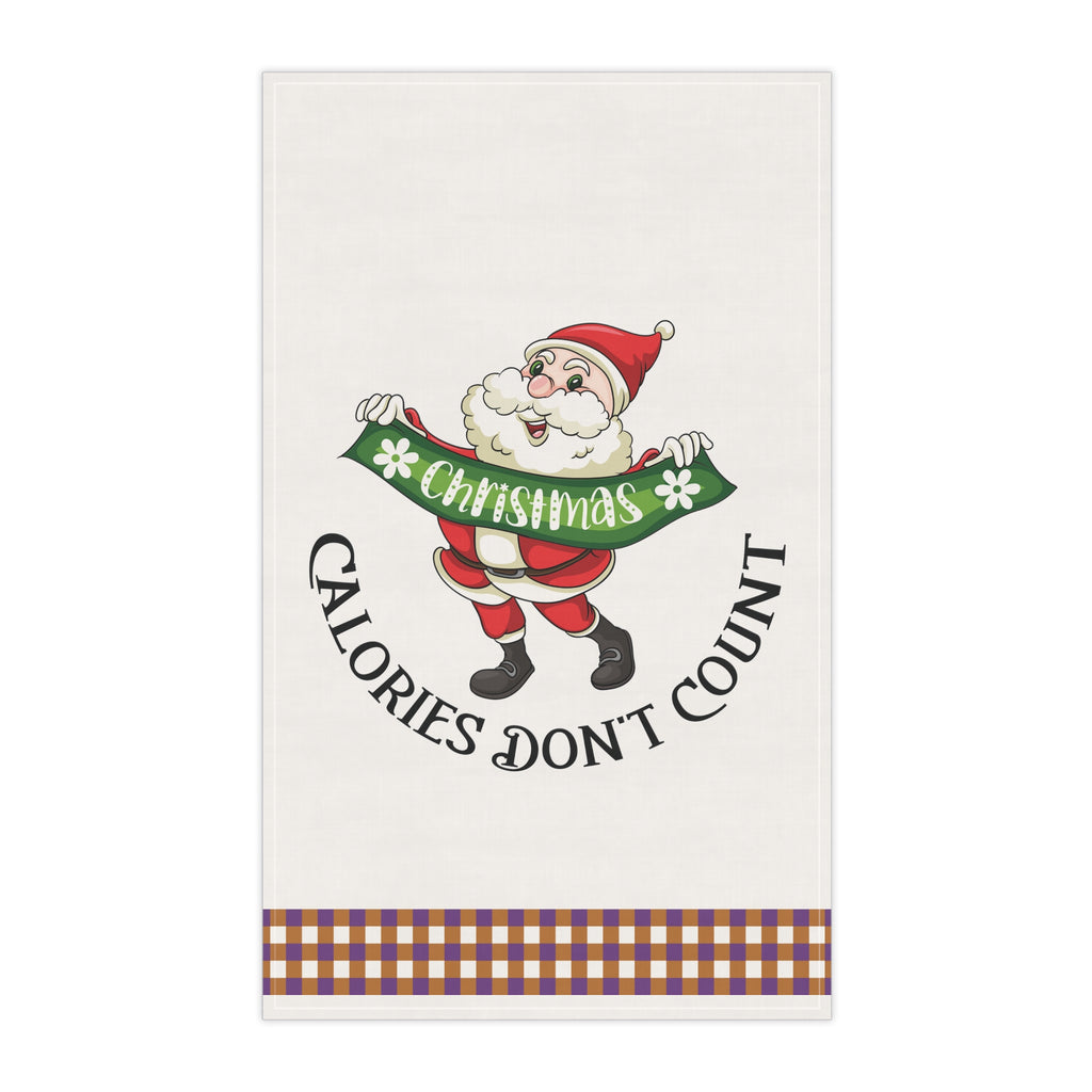 Christmas Kitchen Towel - Christmas Calories Don't Count Printify