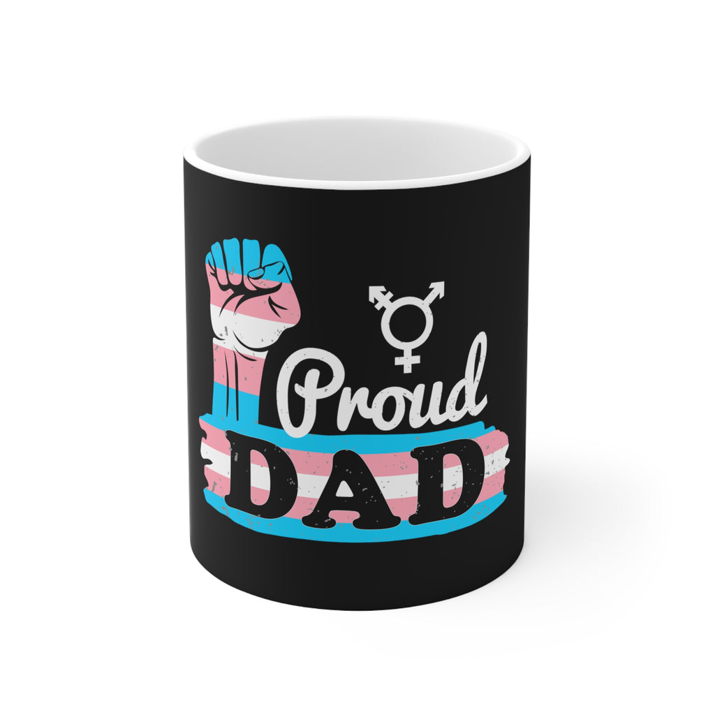 Transgender Pride Flag Ceramic Mug - Proud Dad Printify