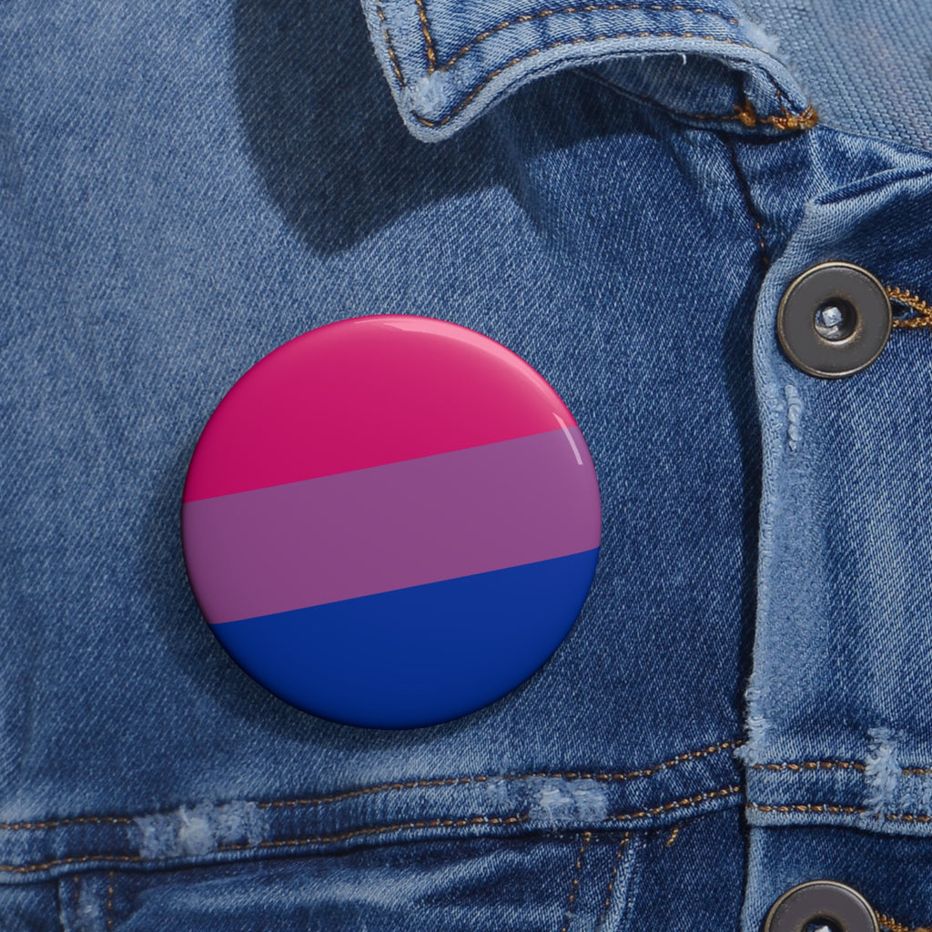 Bisexual Pride Flag Custom Pin Buttons Printify