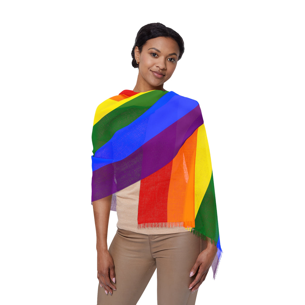 SHAVA CO Rainbow Flag Light Scarf Printify