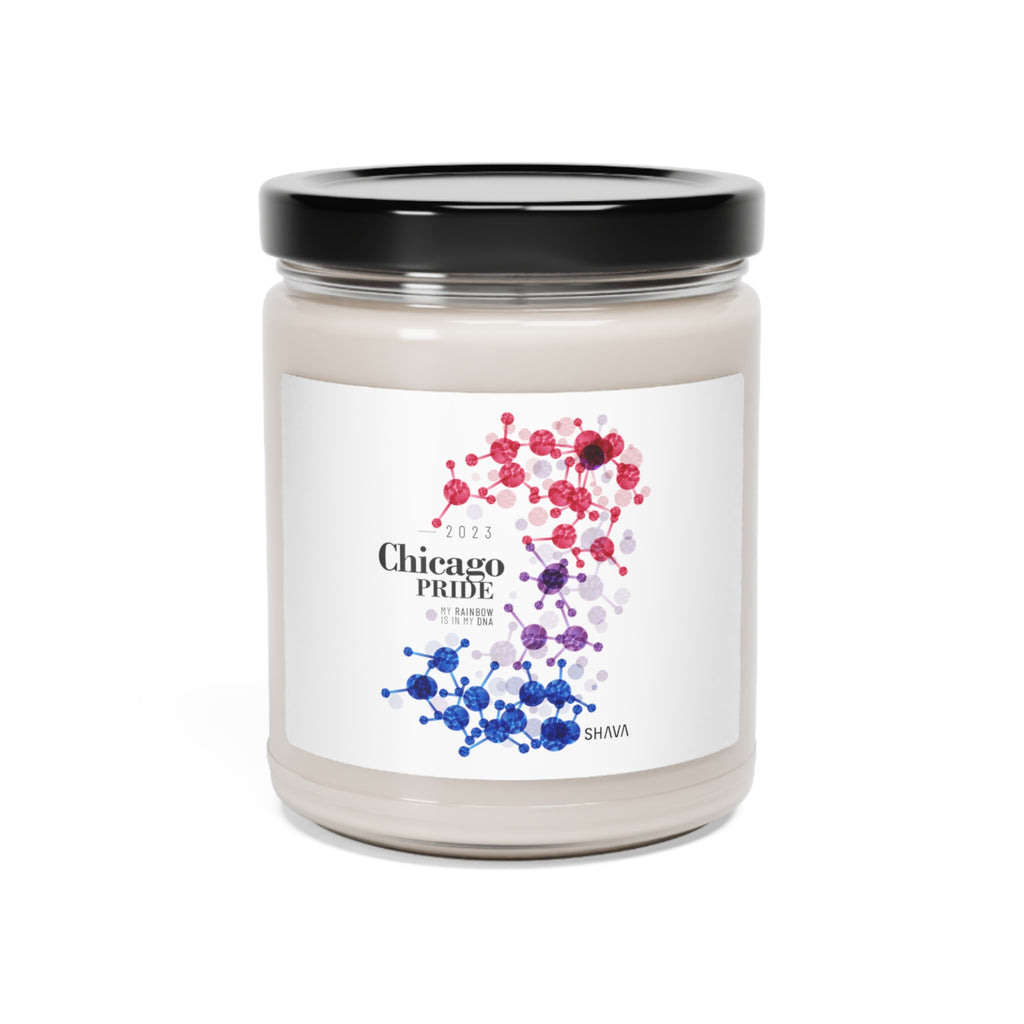 SHAVA CO Bisexual Flag 2023 Pride, Chicago Scented Soy Candle, 9oz Printify