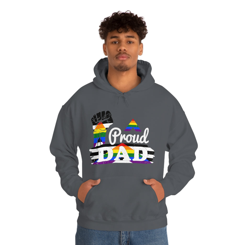 SHAVA CO Straight Ally Flag, Unisex Heavy Blend™ Hooded Sweatshirt - Proud Dad Printify