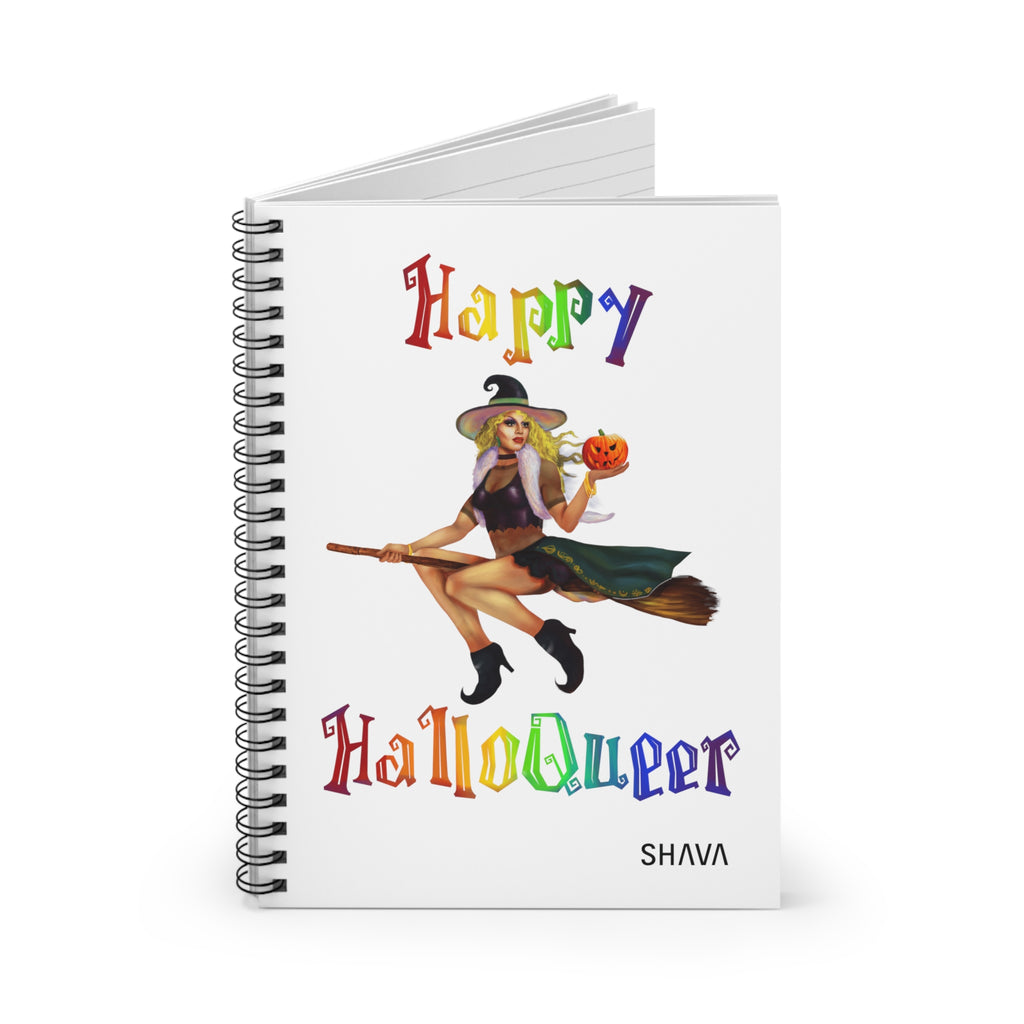 Halloween/ Spiral Notebook - Ruled Line/ Happy Hallowqueer - White Printify