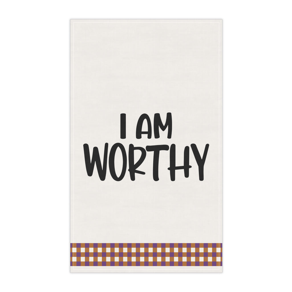 Christmas Kitchen Towel -  I am Worthy Printify