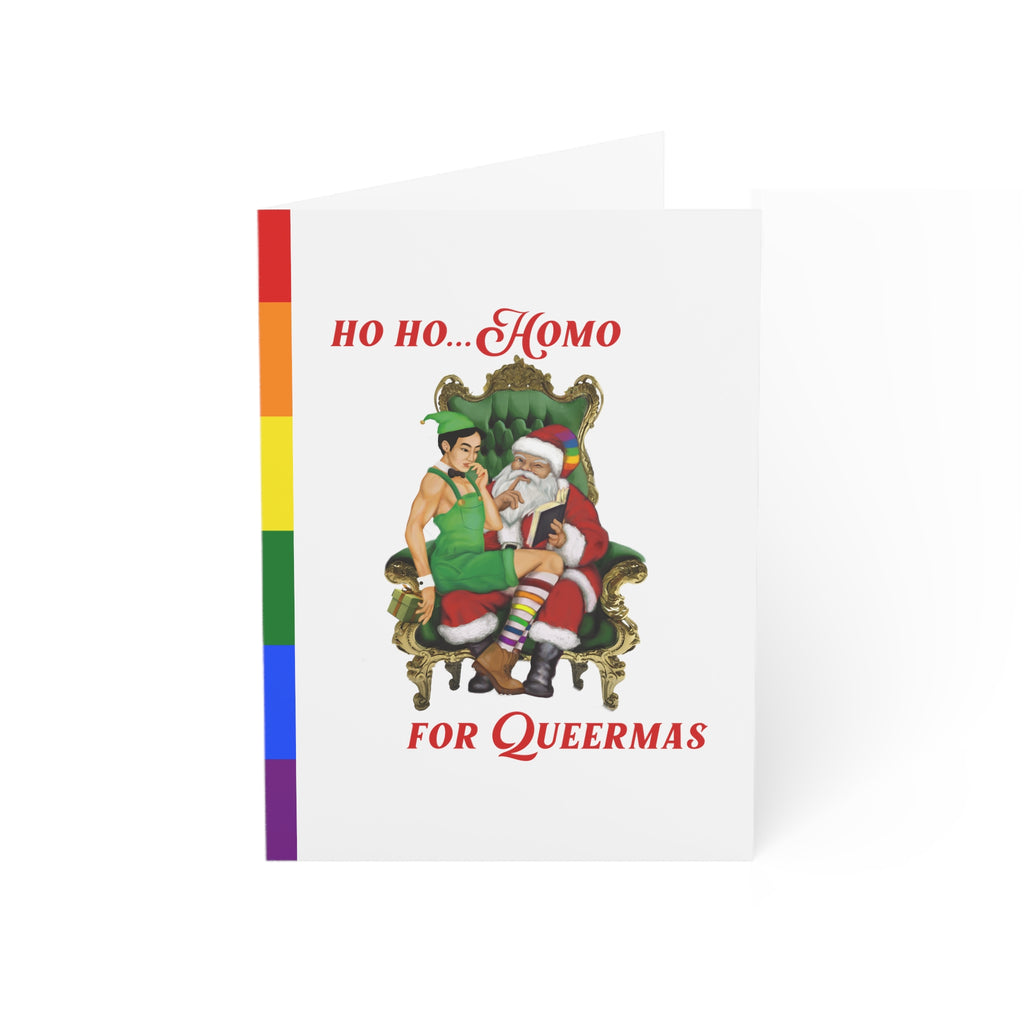 Merry Queermas Greeting Cards '  Ho Ho Homo For Queermas SHAVA CO