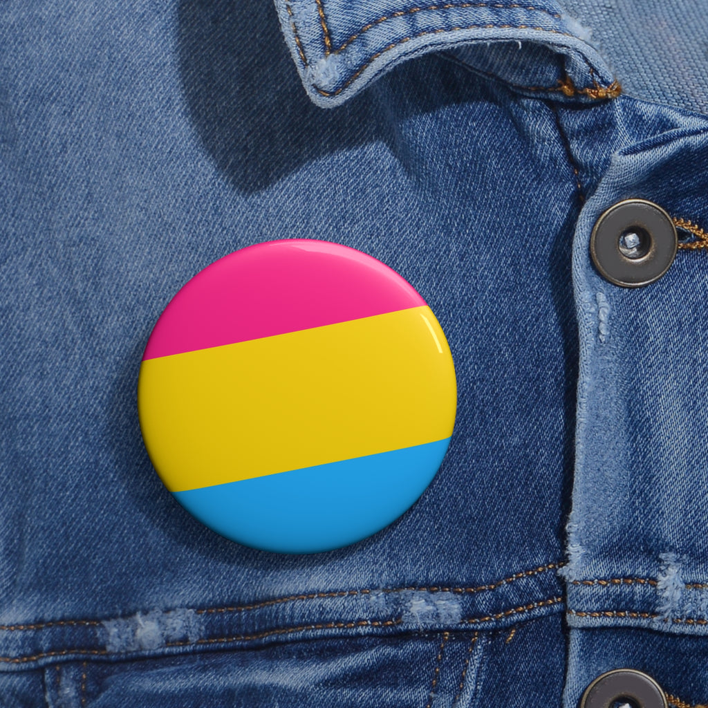 Pansexual Pride Flag Custom Pin Buttons Printify