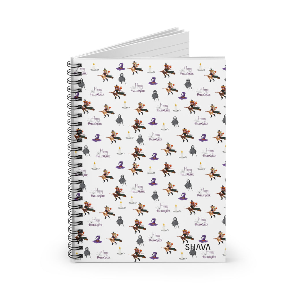 Halloween/ Spiral Notebook - Ruled Line/ Happy HallowQueer - Pattern Printify