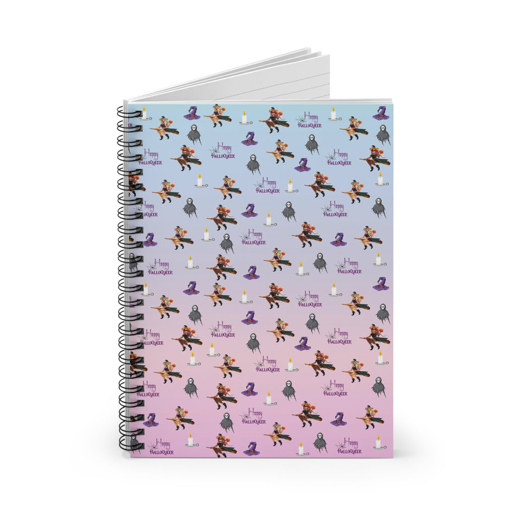 Halloween/ Spiral Notebook - Ruled Line/ Happy HallowQueer - Pattern Printify