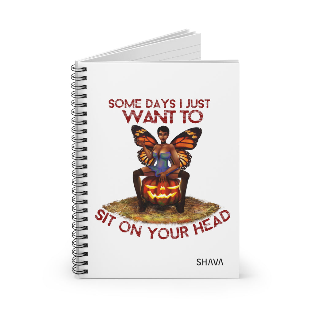 Halloween/ Spiral Notebook - Ruled Line/ Sit On Your Head Printify