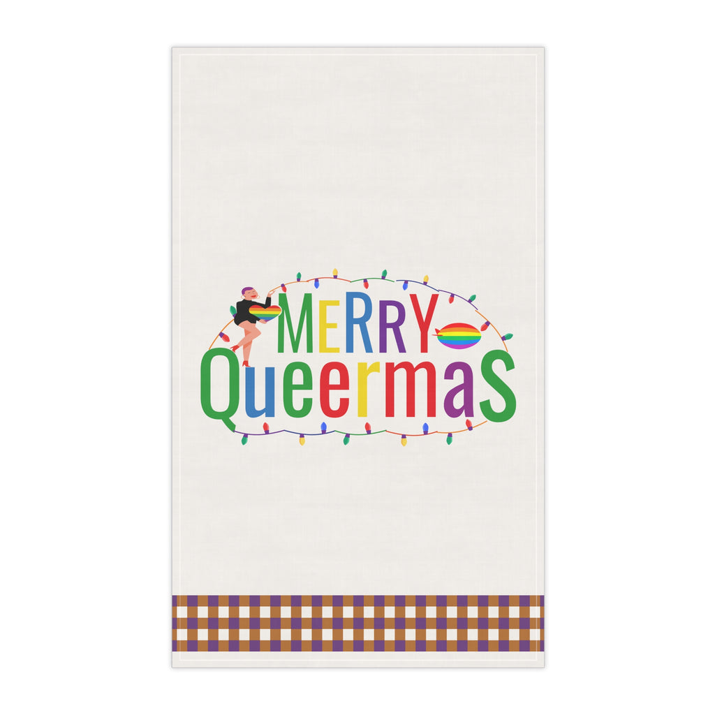 Christmas LGBTQ  Kitchen Towel -  Merry Queermas Printify