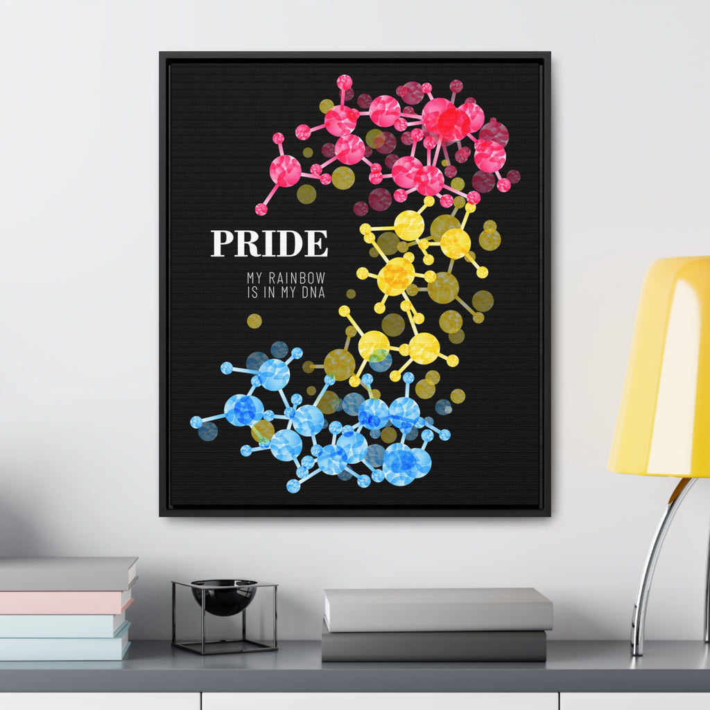 SHAVA CO Pansexual Flag Gallery Canvas Wraps, Vertical Frame Printify