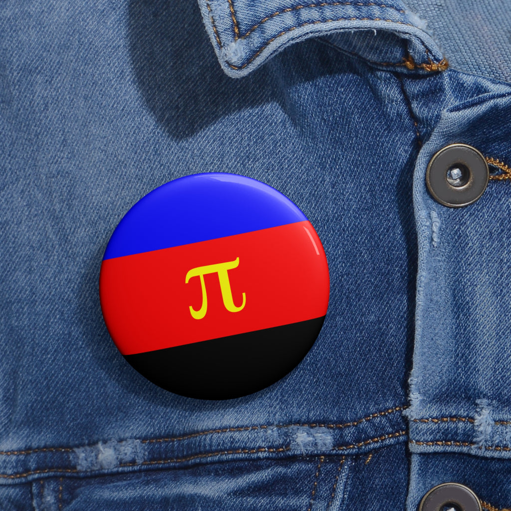 Polyamory Pride Flag Custom Pin Buttons Printify