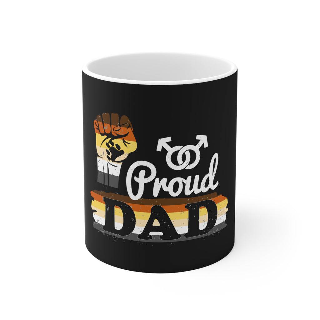 Bear Pride Flag Ceramic Mug - Proud Dad Printify