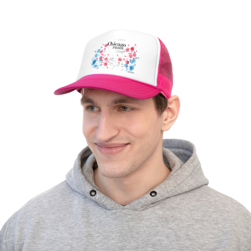 Transgender Flag Trucker Caps Chicago Pride - My Rainbow is In My DNA Printify