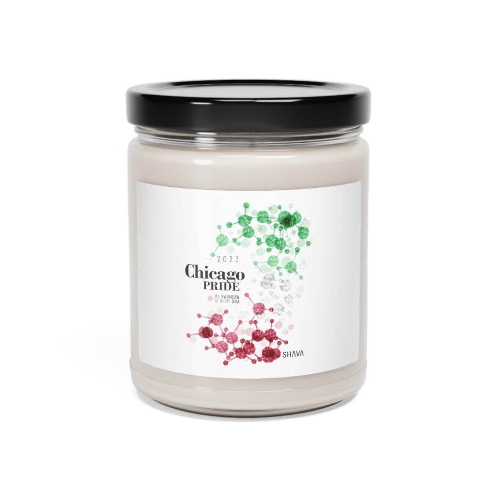 SHAVA CO Abrosexual Flag 2023 Pride, Chicago Scented Soy Candle, 9oz Printify