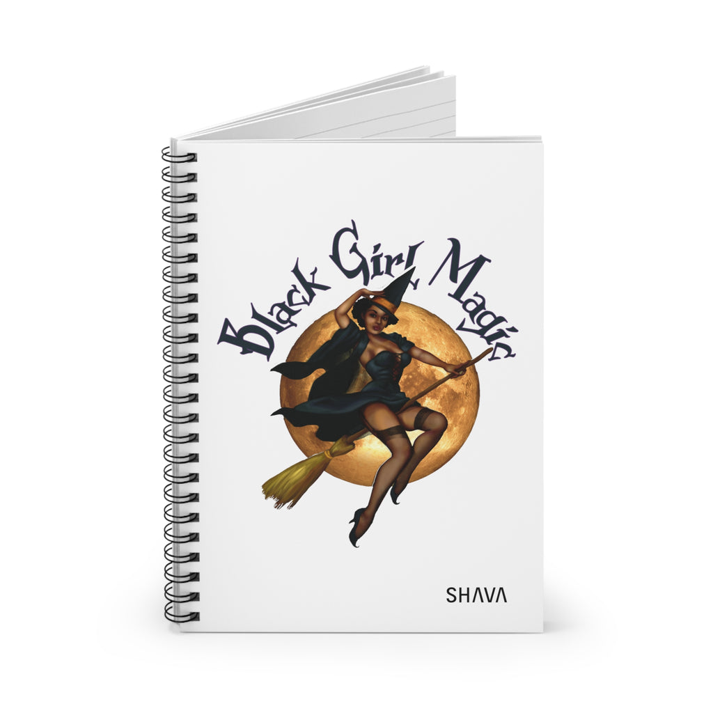 Halloween/ Spiral Notebook - Ruled Line/ Black Girl Magic Printify