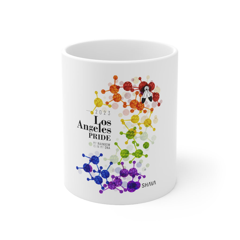 Two Spirit Flag Los Angeles Pride Ceramic Mug - Rainbow Is In My DNA Printify