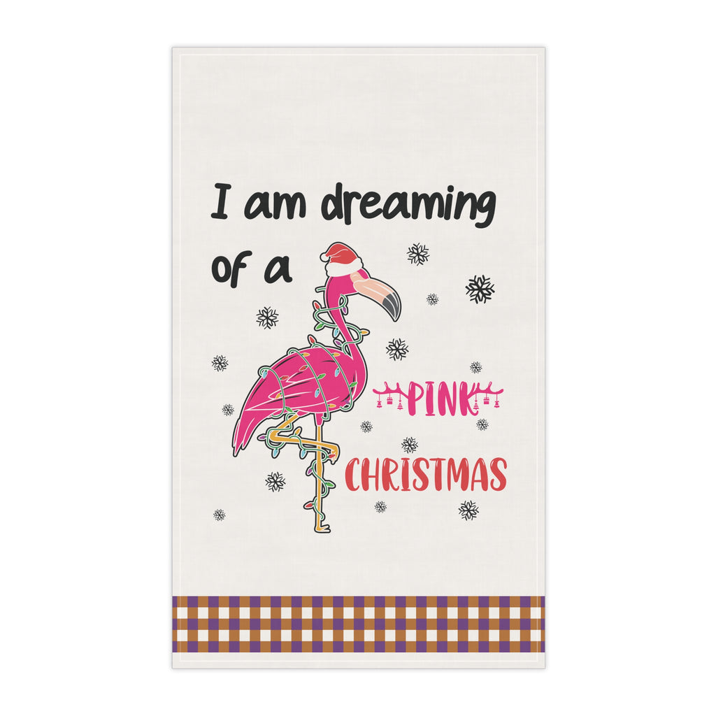 Christmas Kitchen Towel - Pink Christmas Printify