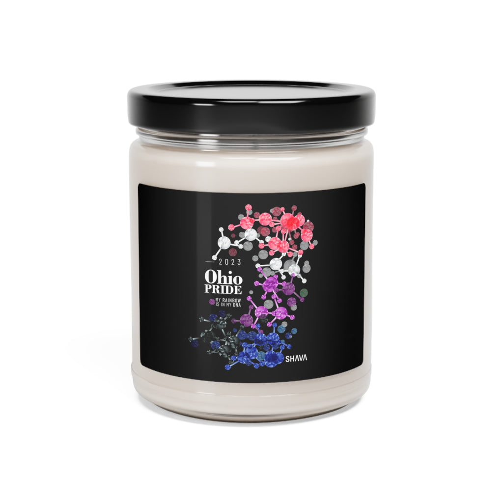 SHAVA CO Genderfluid Flag 2023 Pride, Ohio Scented Soy Candle, 9oz Printify