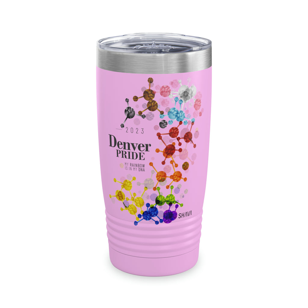 SHAVA CO Progress Flag 2023 Pride, Denver Ringneck Tumbler 20oz - My Rainbow Is In My DNA Printify