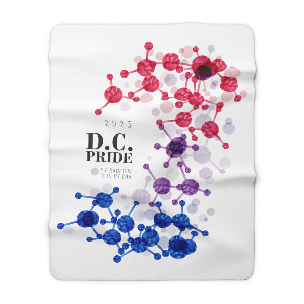 SHAVA CO Bisexual Flag 2023 Pride, Washington D.C  Sherpa Fleece Blanket - My Rainbow Is In My DNA Printify