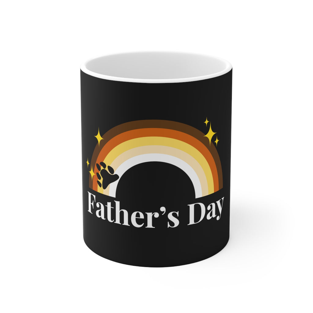 Bear Pride Flag Ceramic Mug - Father's Day Printify