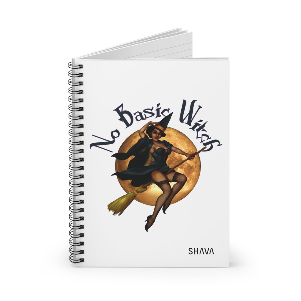 Halloween/ Spiral Notebook - Ruled Line/ No Basic Witch Printify