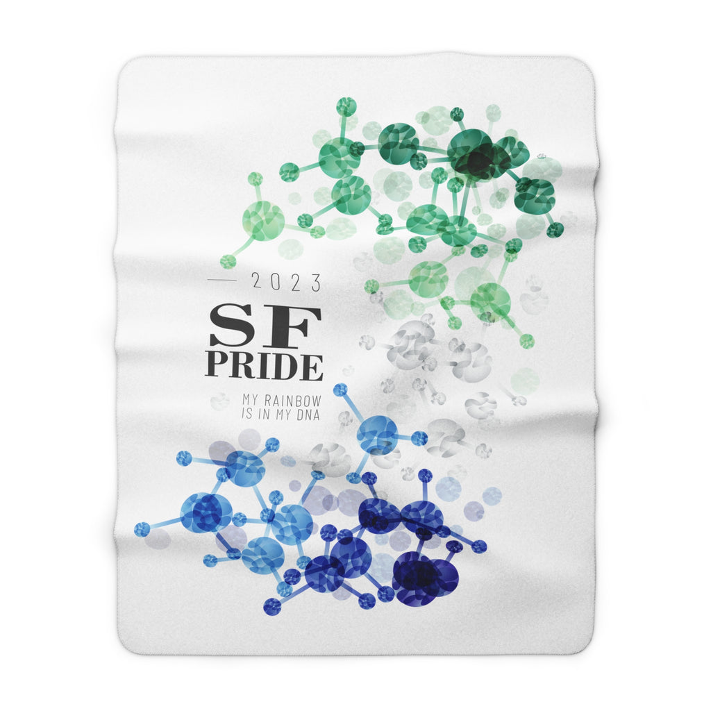 SHAVA CO Gay Flag 2023 Pride, San Francisco Sherpa Fleece Blanket - My Rainbow Is In My DNA Printify