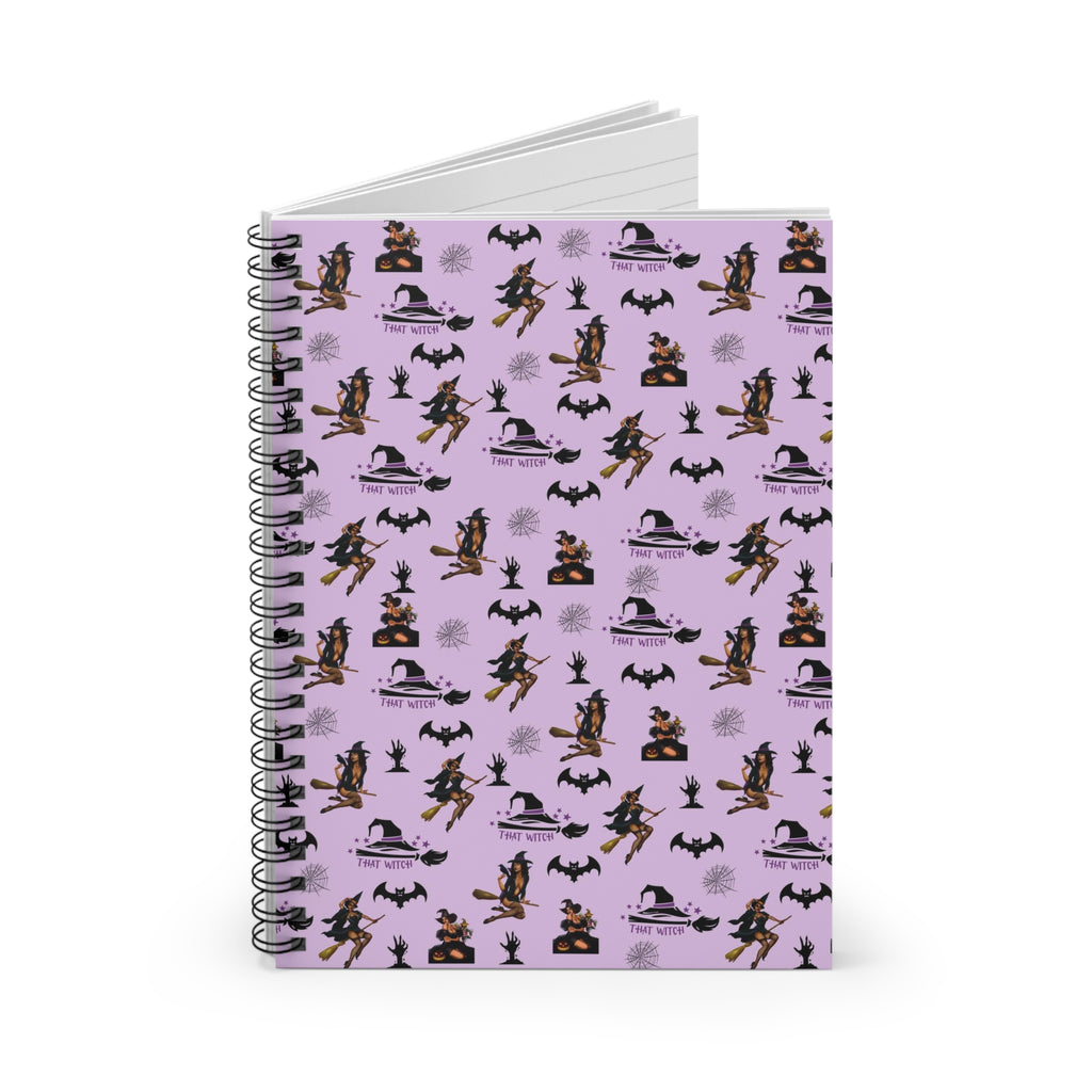 Halloween/ Spiral Notebook - Ruled Line/ That Witch - Pattern Printify