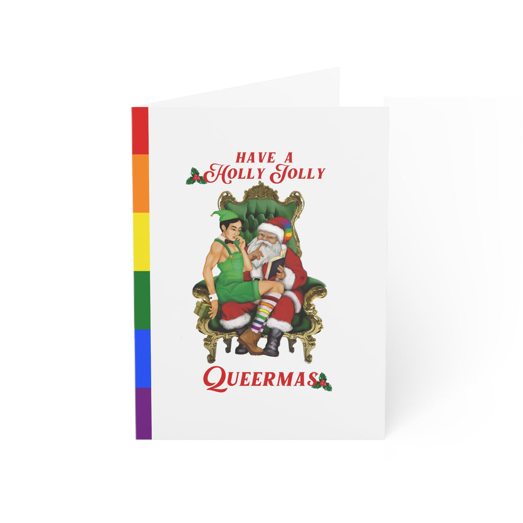 Merry Queermas Greeting Cards ' Have a Holly Jolly Queermas SHAVA CO