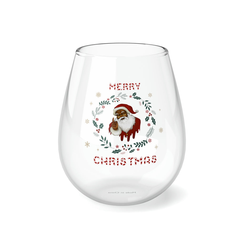 Christmas Stemless Wine Glass, Merry Christmas Printify