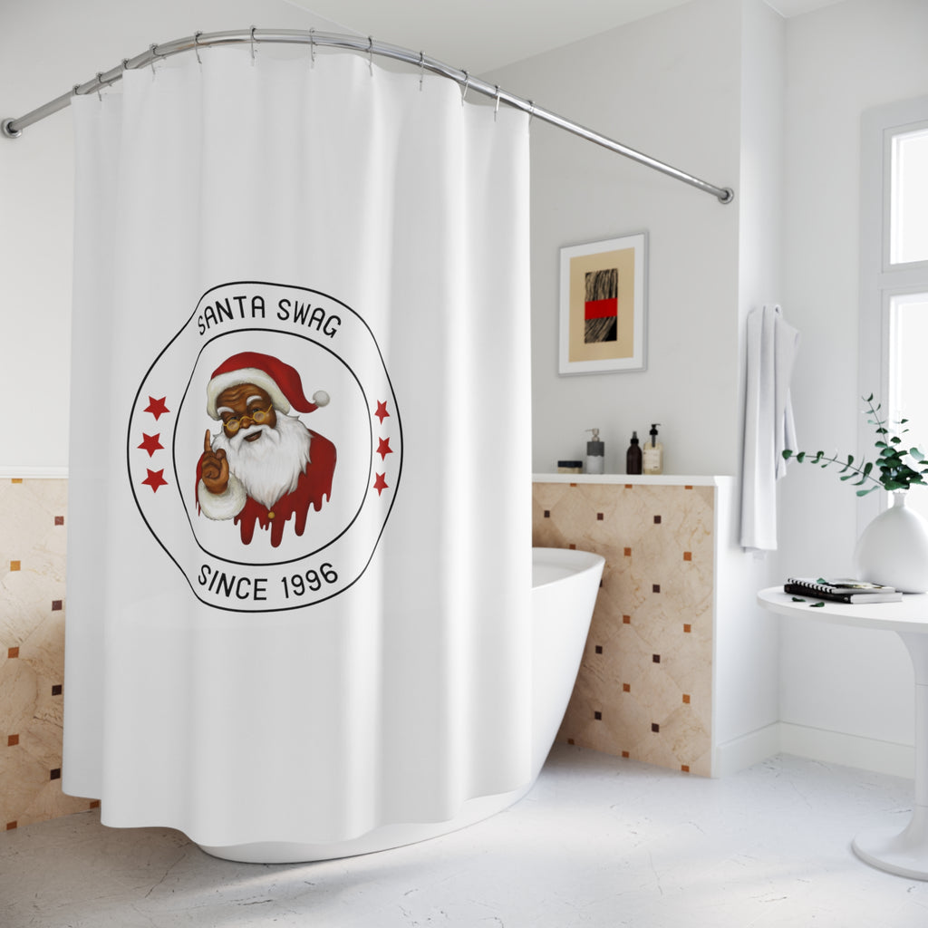 Christmas  Shower - Curtains - Santa Squad Printify