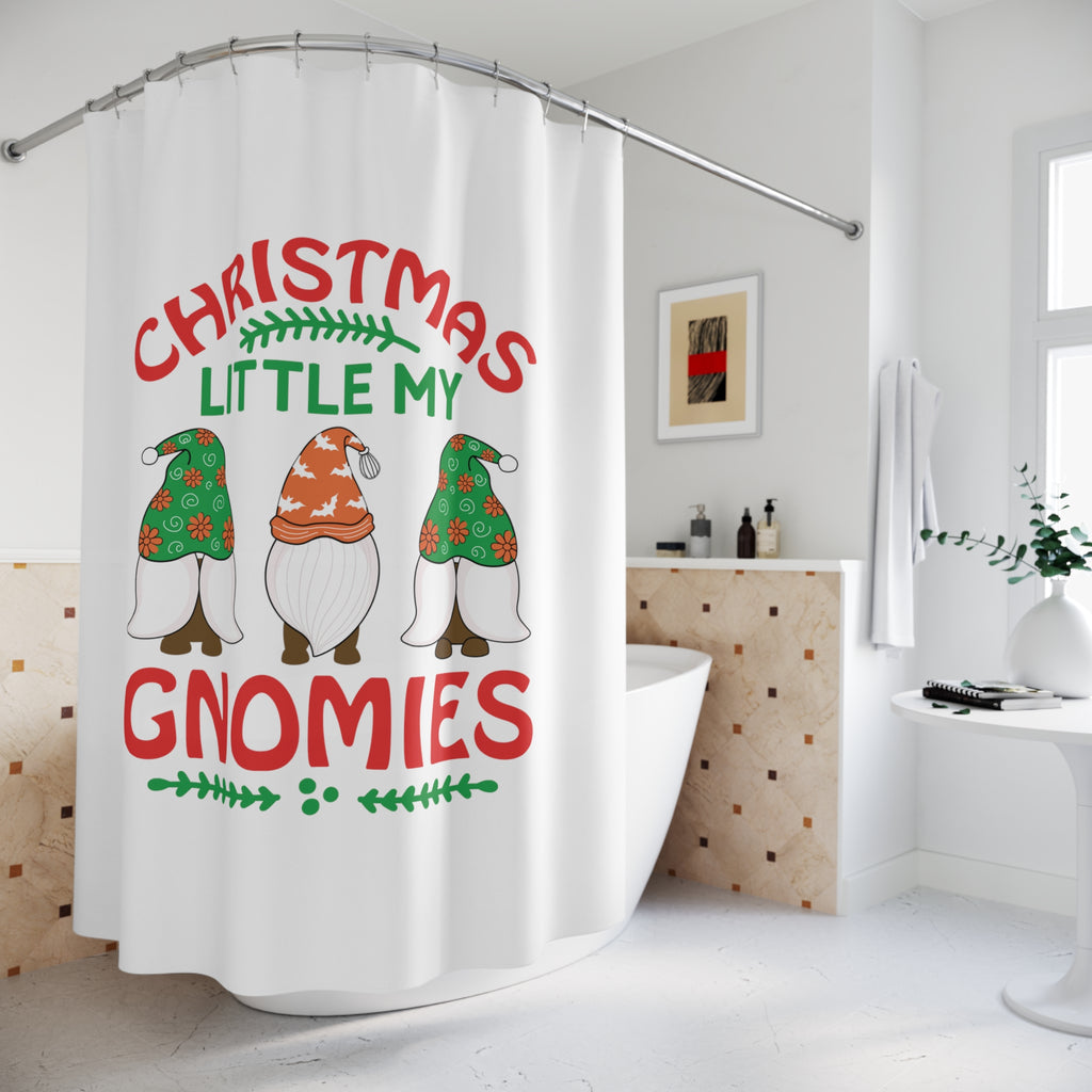 Christmas  Shower - Curtains - christmas little my gnomies Printify